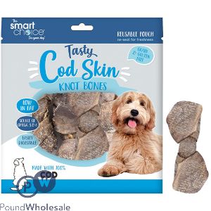 Smart Choice Cod Skin Knot Bones Dog Treats 90g 4 Pack