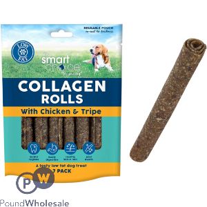 Smart Choice Chicken & Tripe Collagen Rolls Dog Treats 7 Pack 105g