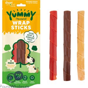 Smart Choice Meat-free Yummy Wrapped Stick Dog Treat 3 Pack 130g