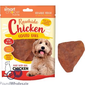 Smart Choice Rawhide Chicken-Coated Ear Dog Treat 2 Pack