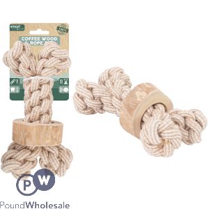 Smart Choice 100% Natural Coffee Wood Knot Rope Dog Toy 21cm