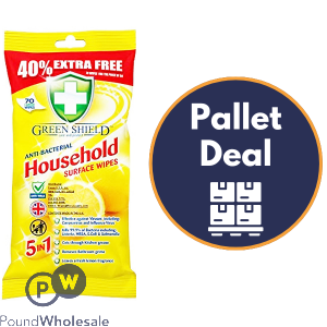 Greenshield Household Anti-Bacterial Wipes 70 Sheets Pallet Deal