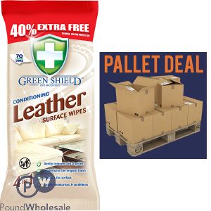 Greenshield Leather Wipes 70 Sheets Pallet Deal