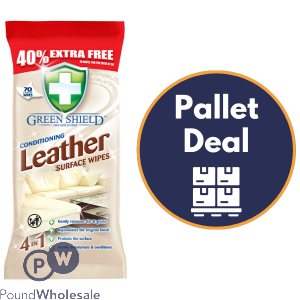 Greenshield Leather Wipes 70 Sheets Pallet Deal