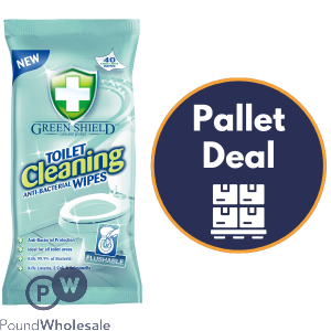 Greenshield Toilet Cleaning Wipes 40 Pack Pallet Deal