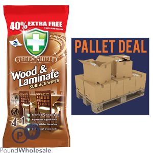 Greenshield Wood & Laminate Wipes 70 Sheets Pallet Deal
