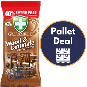 Greenshield Wood & Laminate Wipes 70 Sheets Pallet Deal