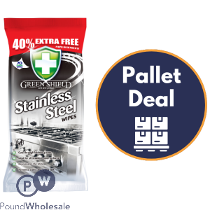 Greenshield Stainless Steel Wipes 70 Sheets Pallet Deal