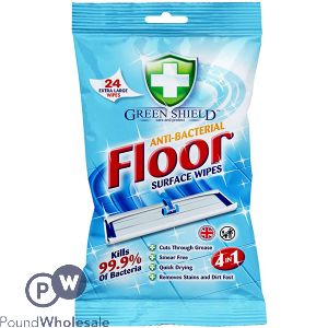 Greenshield Anti-Bacterial 4-In-1 Floor Wipes 24 Sheets