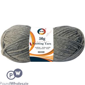DID Grey Knitting Yarn 50g