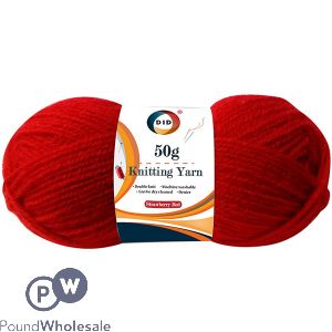 DID Strawberry Red Knitting Yarn 50g