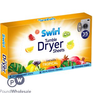 Swirl Tropical Tumble Dryer Sheets 35 Pack