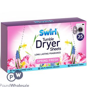 Swirl Spring Fresh Tumble Dryer Sheets 35 Pack