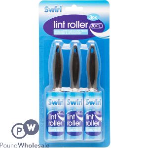 Swirl 30 Sheet Lint Rollers 3 Pack