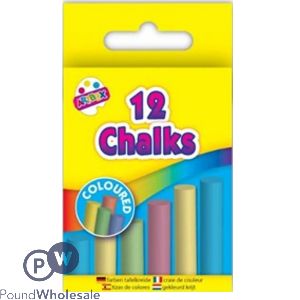 Artbox Assorted Colour Chalks 12 Pack
