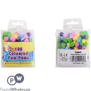 Artbox Coloured Pom Poms 10cm 100 Pack