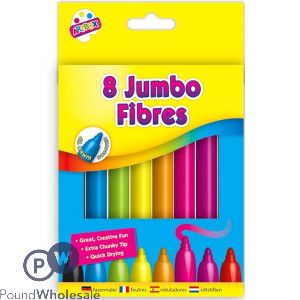 Artbox Jumbo Fibres Assorted Colours 8 Pack