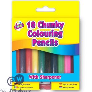 Artbox Chunky Colouring Pencils Assorted Colours 10 Pack