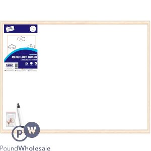 Just Stationery Pine Frame Dry-wipe Board & Accessories 400 X 600mm