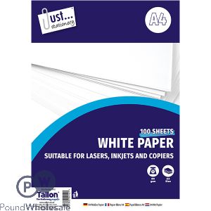 Just Stationery A4 80gsm White Paper Sheet 100 Pack