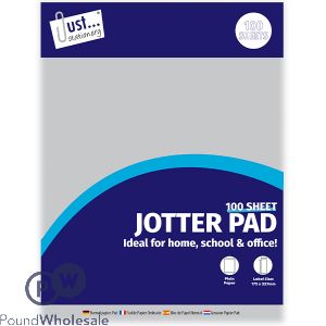 Just Stationery Plain Jotter Pad 175mm X 227mm 100 Sheet