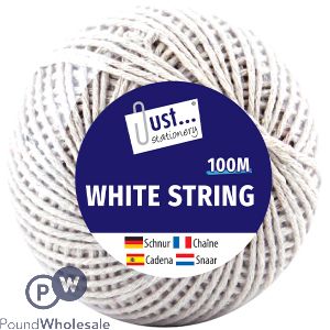 Just Stationery White String 100m