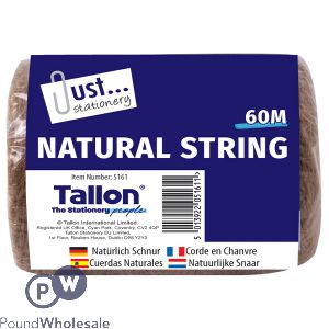 Just Stationery Natural String 60m