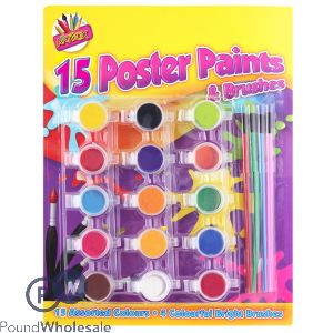 15 Poster Paints and Brushes
