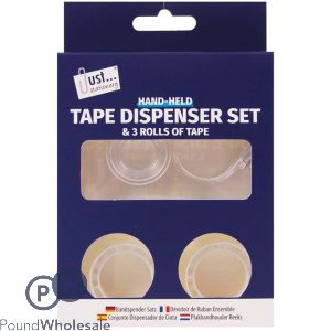 Just Stationery Dispenser Set With 3 Tape Rolls