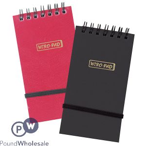 Wiro-Pad Notepad With Elastic Band 70 X 128mm Assorted