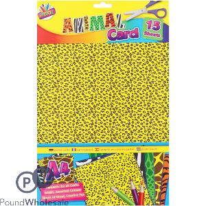 Artbox A4 Animal Print Craft Card 15 Sheets