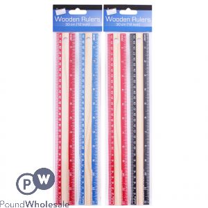 2pc WOODEN RULERS 30cm