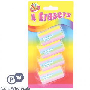 4 Rainbow Erasers