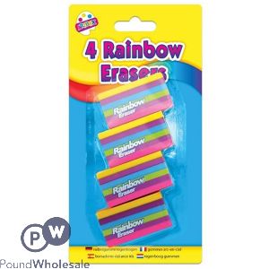 4 Rainbow Erasers