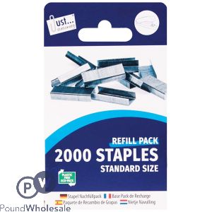 Just Stationery 26/6 Staple Refill 2 X 1000pc