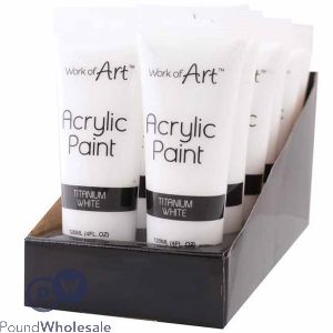 Work Of Art White Acrylic Paint 120ml