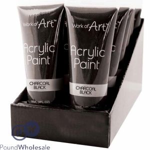 Work Of Art Black Acrylic Paint 120ml