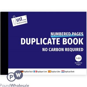 Just Stationery Half Size Duplicate Book 80 Pages