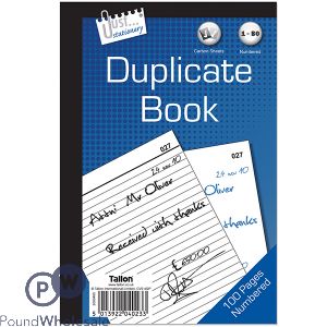 Just Stationery Duplicate Book 80 Pages 