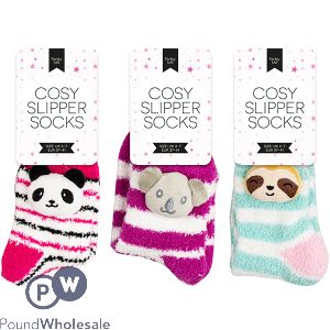 Farley Mill Ladies' Size 4-6 Novelty Slipper Socks Assorted