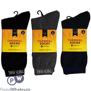 Farley Mill Men's Size 7-11 Thermal Socks 2 Pack Assorted