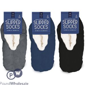 Farley Mill Men's Fleece Lined Slipper Socks Assorted