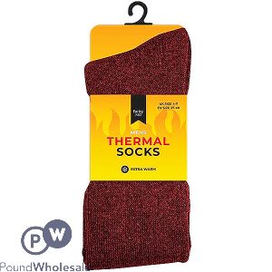 Farley Mill Men's Size 6-11 Red Thermal Socks