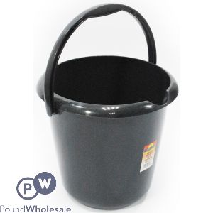 Round Bucket Graphite 13l