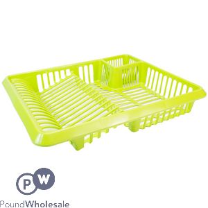 Large Dish Drainer Lime Green