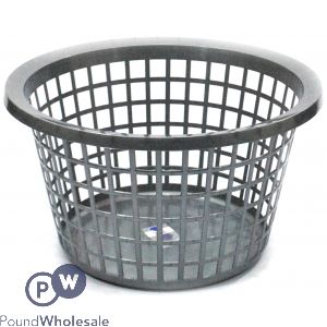 Round Laundry Basket Silver