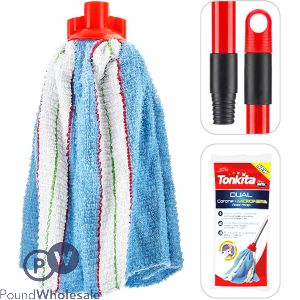 Tonkita Dual Cotton & Microfibre Mop With Handle