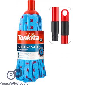 Tonkita Super Mop Non Woven With Red Handle Assorted