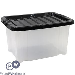 Plastic Storage Box With Lid Medium 24ltr