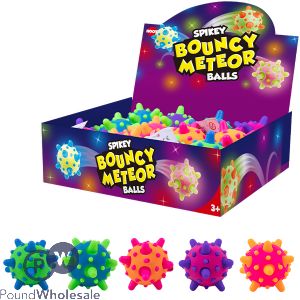 Hoot Spiky Bouncy Meteor Balls Assorted Colours Cdu
